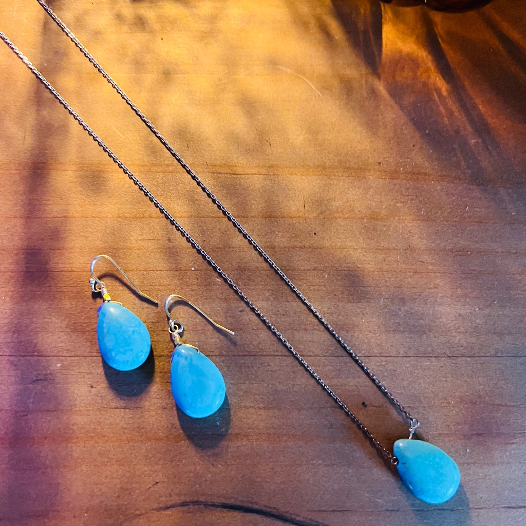 Satya Turquoise Necklace And Earring Set